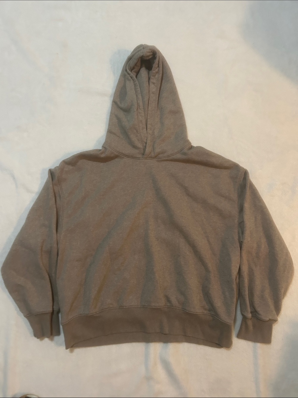 American Eagle Women’s Sweatshirt Taupe Brown Hooded Size Medium